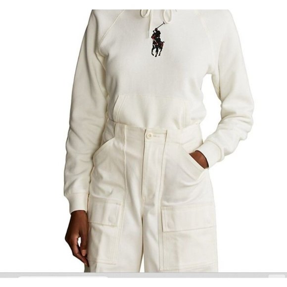 Polo Ralph Lauren Wide Legs Cargo Myer Pants color White NWOT - Picture 10 of 11